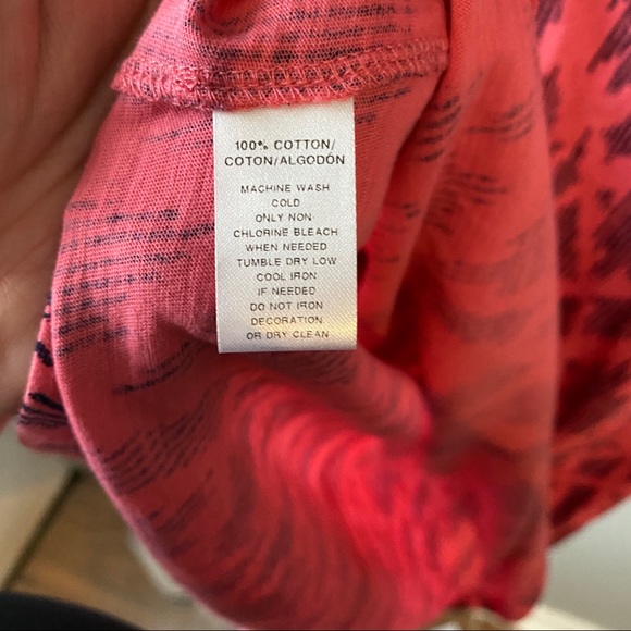 Loft Pink Patterned Vintage Soft Tank Top Large - Picture 4 of 5